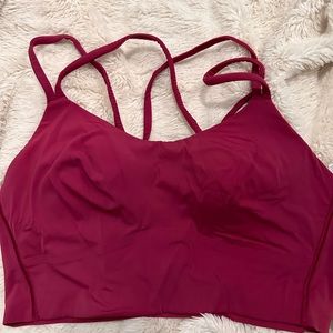 Lululemon pomegranate strappy like a cloud bra 8